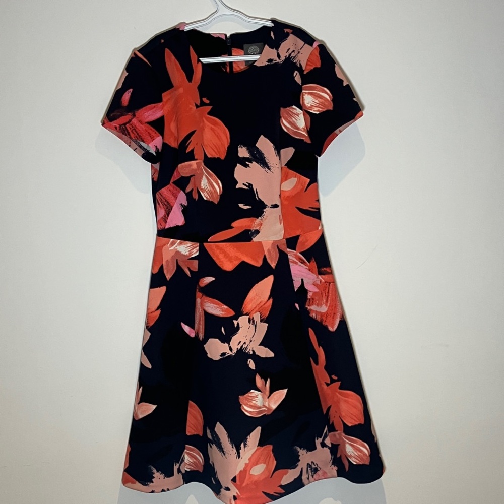 Vince Camuto Dress - Dark Navy and Coral Floral